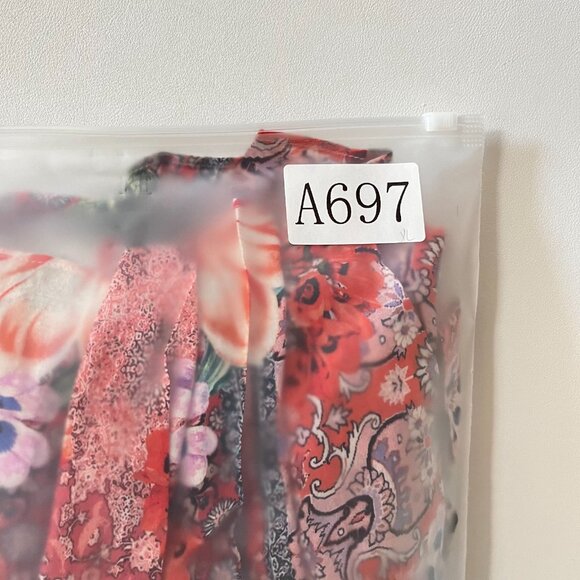 NWOT Johnny Was Scarlet Floral Georgette Midi Dress Size M - Picture 15 of 15